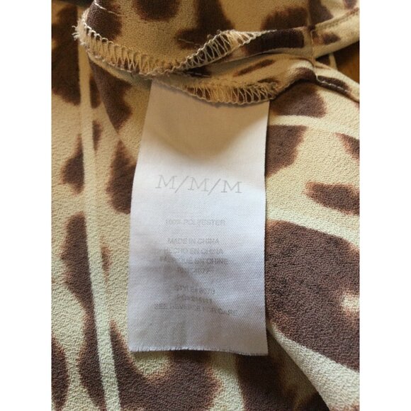 Cabi Leopard Animal Print Top Blouse Size M Sleeveless Mobwife Lightweight - Picture 7 of 9
